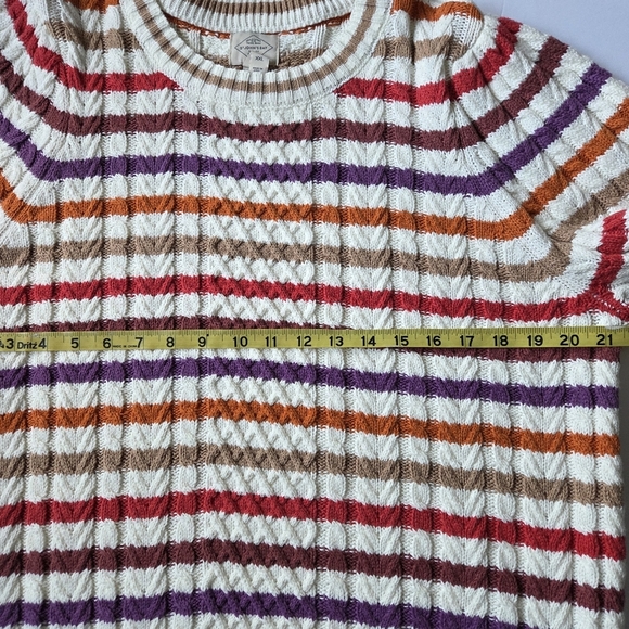 St. John's Bay Multicolor Striped Sweater - Picture 6 of 9